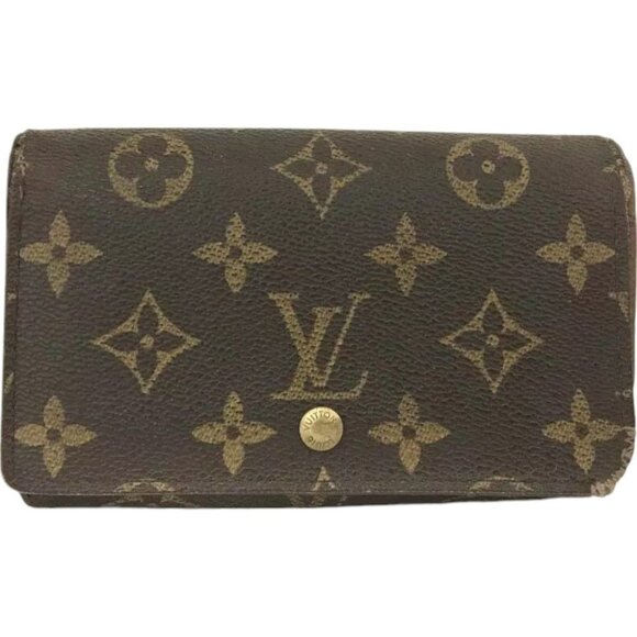 545154AY (L1) Louis Vuitton Wallet Porte Monnaie Brown Monogram - Picture 1 of 9